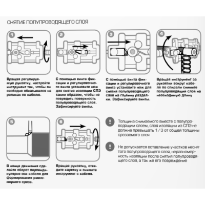 Инструмент для снятия п/п слоя и изоляции КСП-90 (КВТ) Инструмент для снятия п/п слоя и изоляции КСП-90 (КВТ)